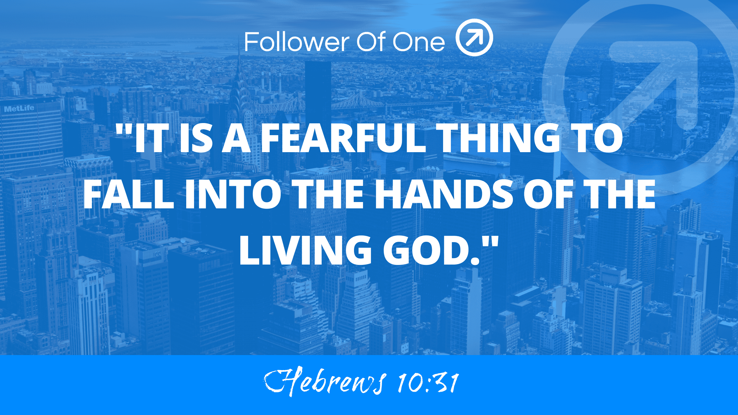 Fall Ino How Do You Think About God? - Hebrews 10:31 - Follower Of One