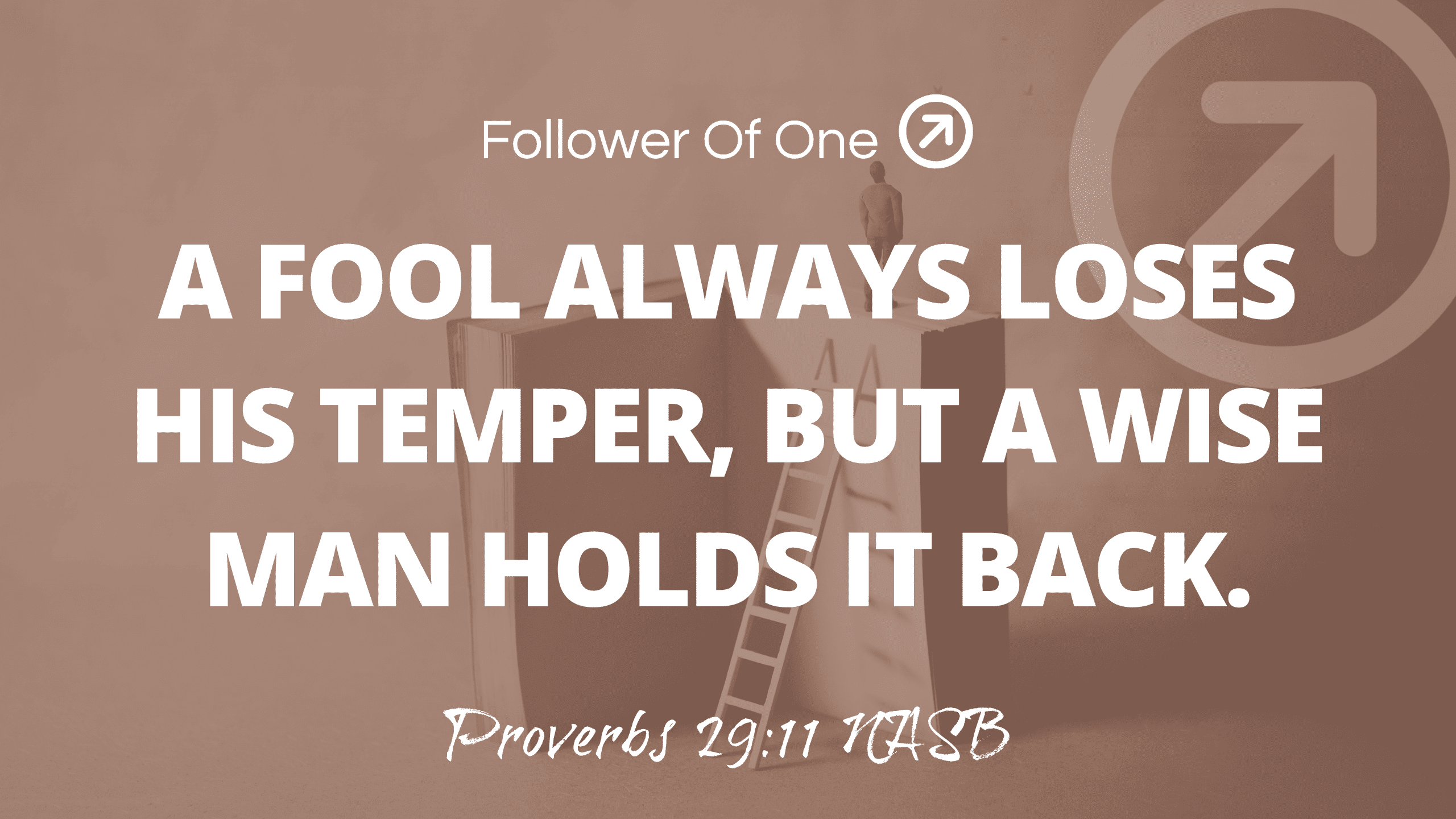 Wisdom of Managing Our Temper Proverbs 2911 Follower Of One